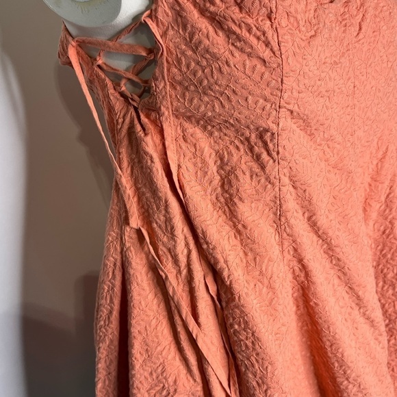 C & V Chelsea & Violet Orange Button & Tie Sides Dress Size XL - Picture 3 of 6